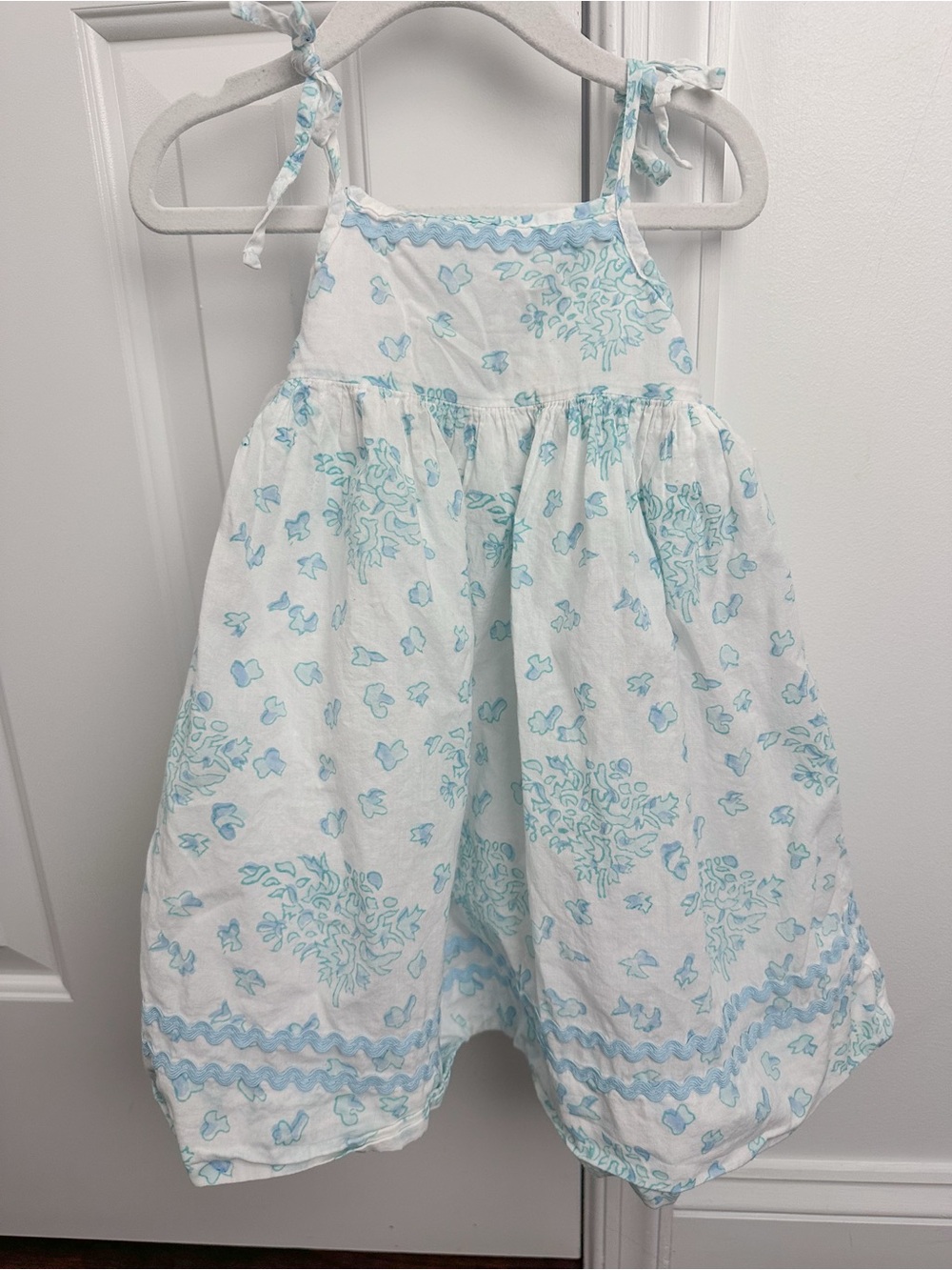 Julia Amory x Smockingbird blue and white dress 4T